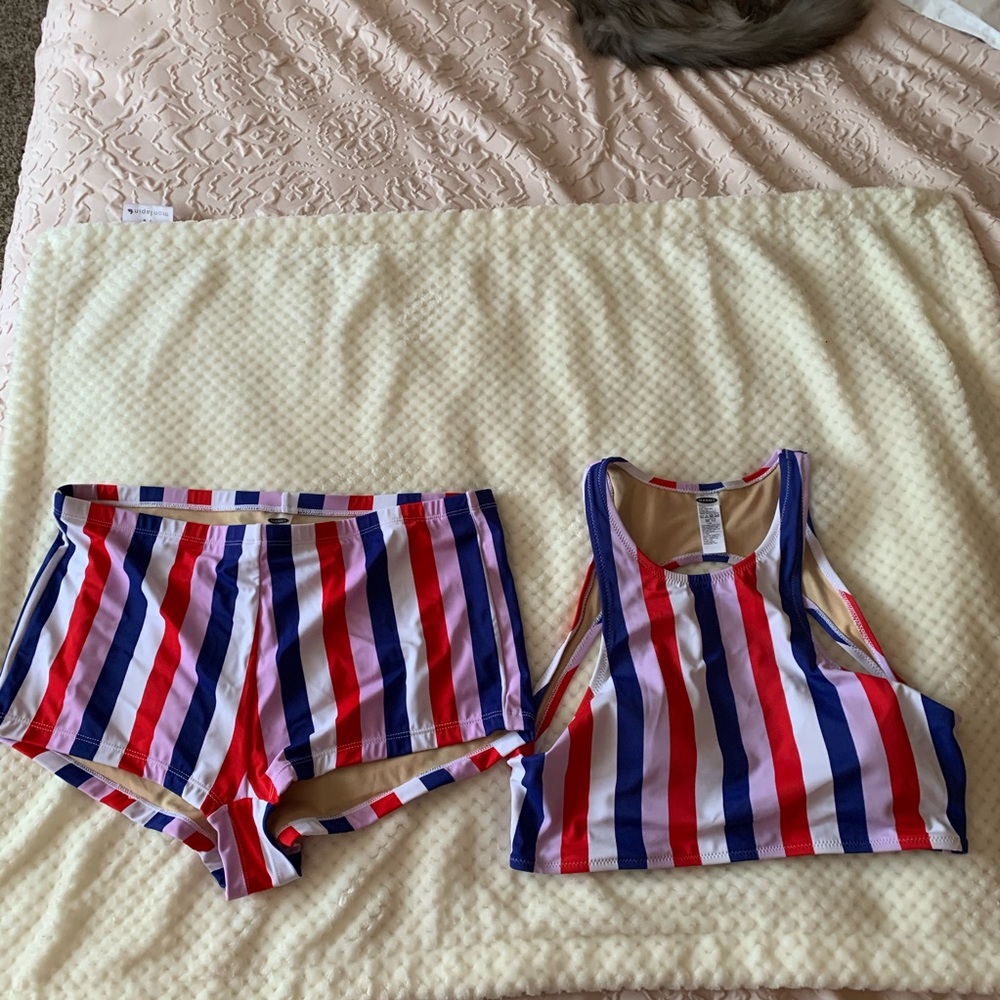 Striped Two-piece Swimsuit